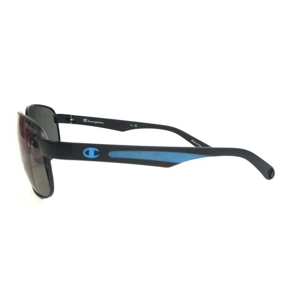 Champion Eyeglasses Frames NRG C03 Matte Black with Blue Polarized Lenses